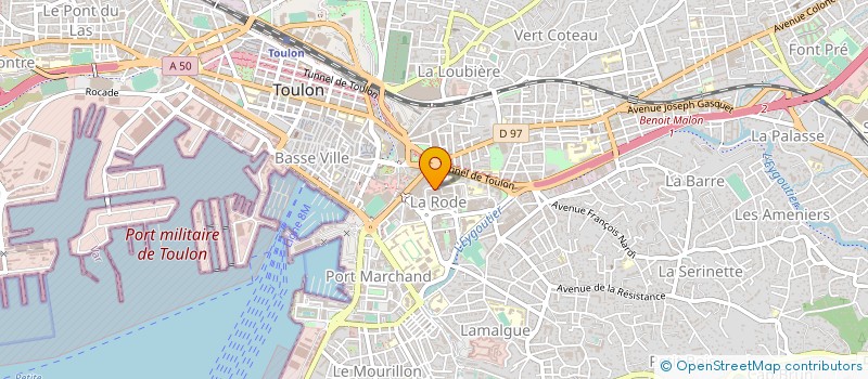 localisation de l'entreprise SCI LA RODE III à TOULON