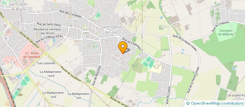 localisation de l'entreprise SCI LA ROLANDE à SAINT-DENIS-EN-VAL