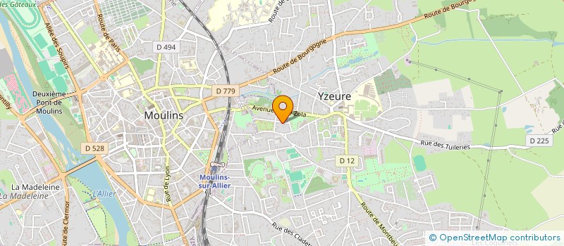 localisation de l'entreprise SCI LA RONINE  YZEURE