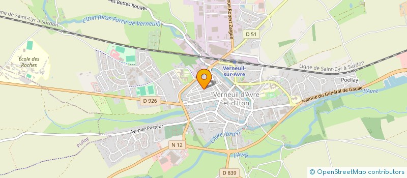 localisation de l'entreprise SCI LA ROSE  VERNEUIL D'AVRE ET D'ITON