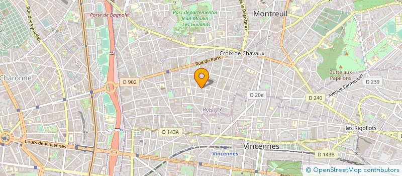 localisation de l'entreprise SCI LA ROSE à MONTREUIL
