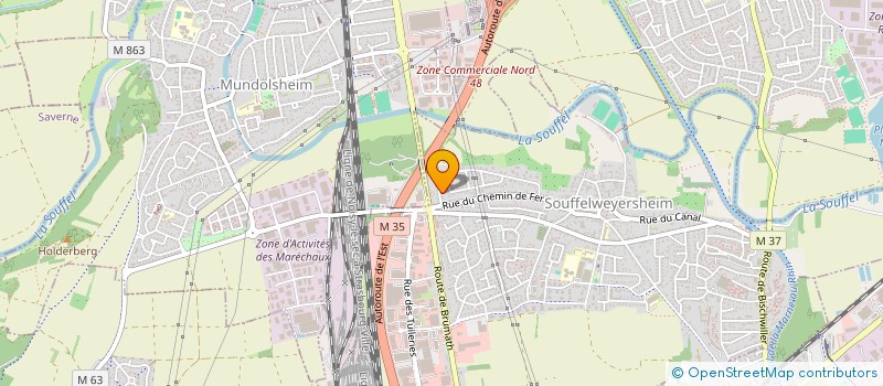 localisation de l'entreprise SCI LA ROSE BLANCHE  SOUFFELWEYERSHEIM