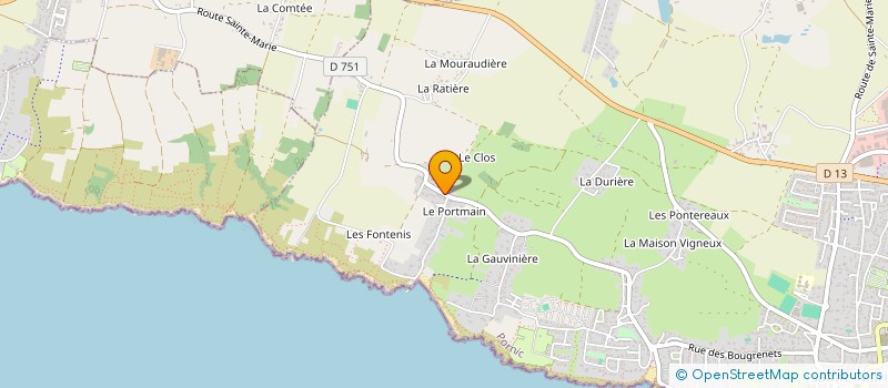 localisation de l'entreprise SCI LA ROSE DES SABLES  PORNIC