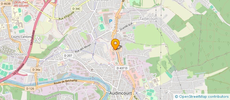 localisation de l'entreprise SCI LA ROSE DES SABLES  AUDINCOURT