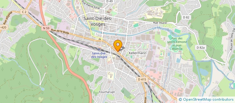 localisation de l'entreprise SCI LA ROSE DES SABLES à SAINT-DIE-DES-VOSGES