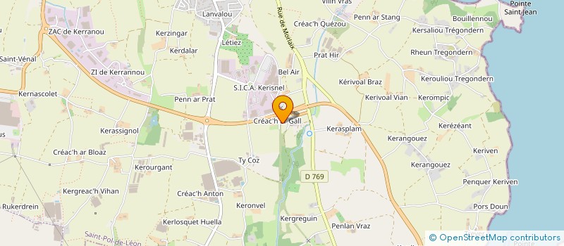 localisation de l'entreprise SCI LA ROSE DES VENTS  SAINT-POL-DE-LEON