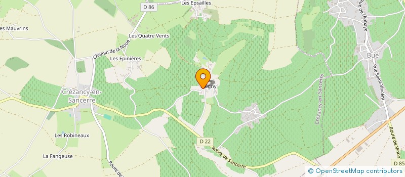 localisation de l'entreprise SCI LA ROSE ET LE PISSENLIT  CREZANCY-EN-SANCERRE