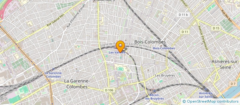 localisation de l'entreprise SCI LA ROSERAIE à BOIS-COLOMBES