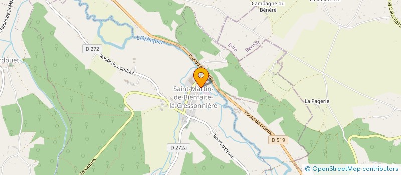 localisation de l'entreprise SCI LA ROSERAIE  ORBEC