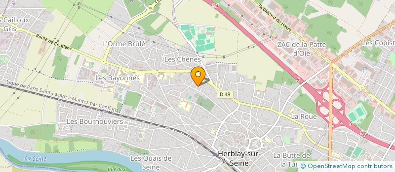 localisation de l'entreprise SCI   LA ROUE FLEURIE  HERBLAY-SUR-SEINE