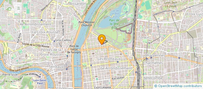 localisation de l'entreprise SCI LA ROUE - SAINT LOUP  LYON 6EME