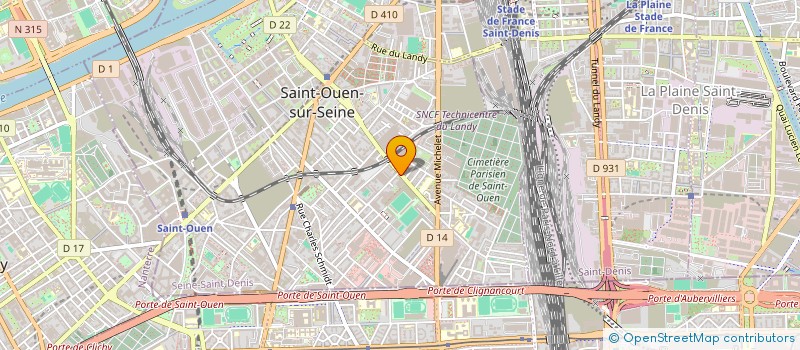 localisation de l'entreprise SCI LA ROUGE à SAINT-OUEN-SUR-SEINE