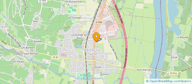 localisation de l'entreprise SCI LA ROUILLERE  CRECHES-SUR-SAONE