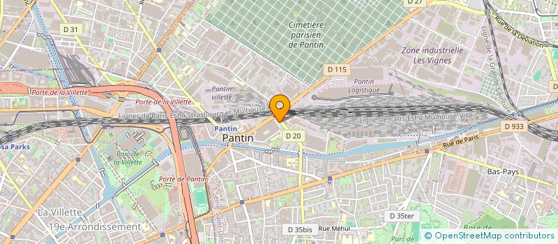 localisation de l'entreprise SCI LA ROUILLIE à PANTIN