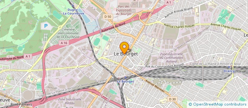 localisation de l'entreprise SCI LA ROULIERE 2 à LE BOURGET