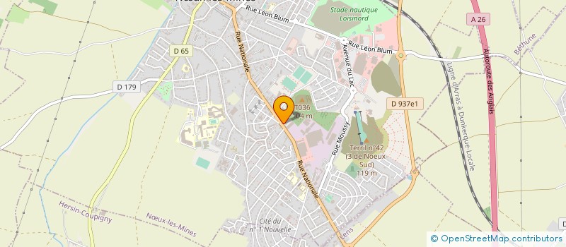 localisation de l'entreprise SCI LA ROUTE NATIONALE à NŒUX-LES-MINES