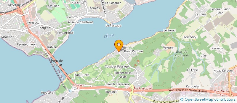 localisation de l'entreprise SCI LA ROUVIERE  PLOUGASTEL-DAOULAS