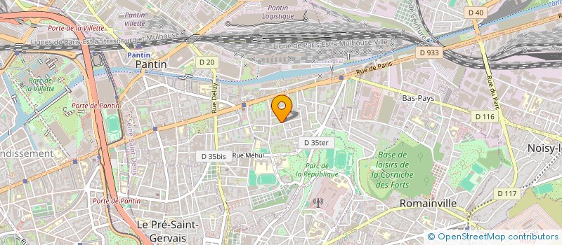 localisation de l'entreprise SCI LA ROZEN CO  PANTIN