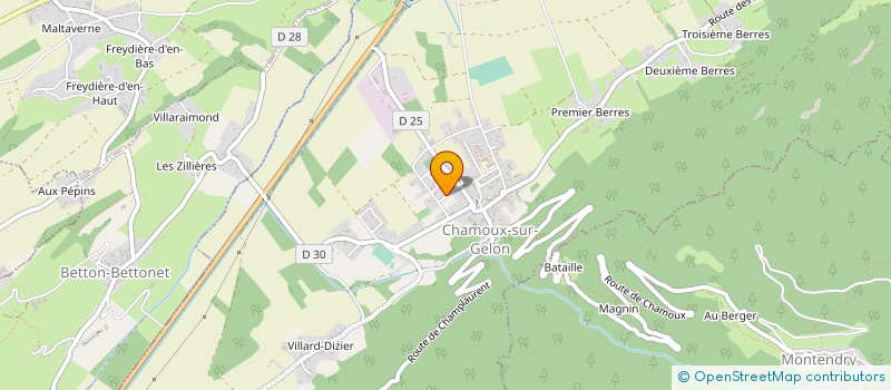 localisation de l'entreprise SCI LA RUCHE  CHAMOUX-SUR-GELON