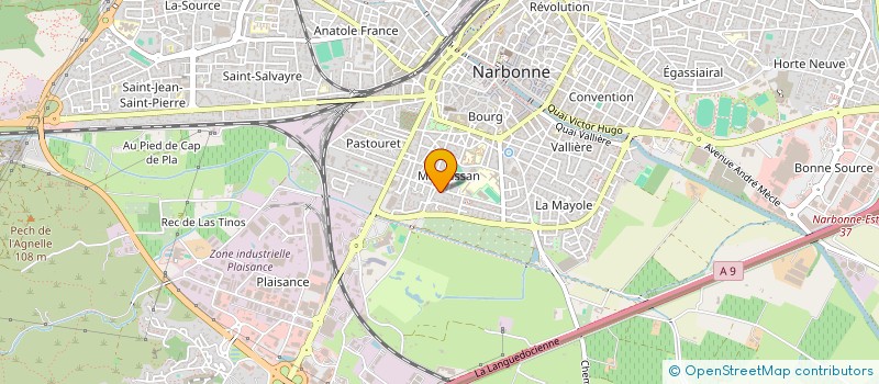 localisation de l'entreprise SCI LA RUCHE  NARBONNE