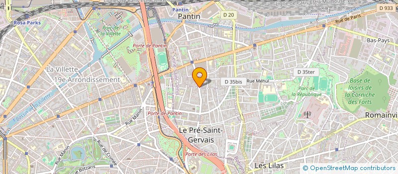 localisation de l'entreprise SCI LA RUCHE PANTIN à PANTIN