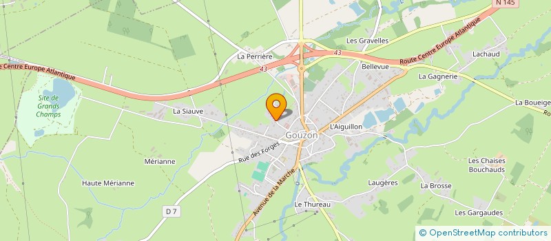 localisation de l'entreprise SCI LA SABLIERE à GOUZON