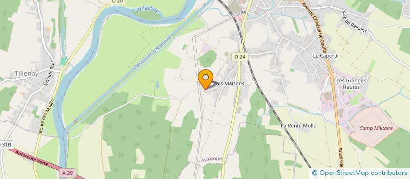 localisation de l'entreprise SCI LA SABLIERE  AUXONNE