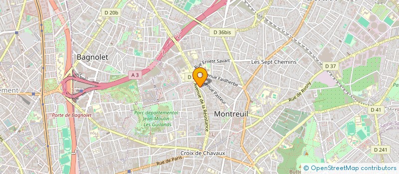 localisation de l'entreprise SCI LA SALAMANDRE à MONTREUIL