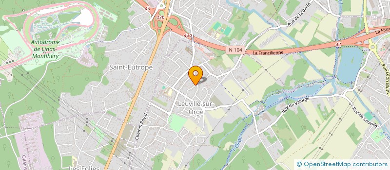 localisation de l'entreprise SCI LA SALAMANDRE  LEUVILLE-SUR-ORGE