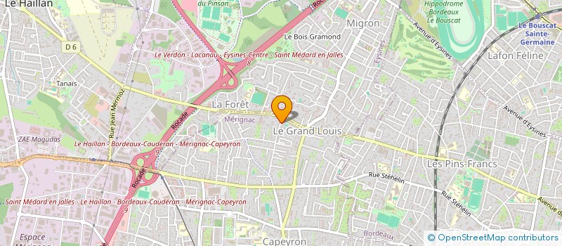 localisation de l'entreprise SCI LA SALLE à MERIGNAC