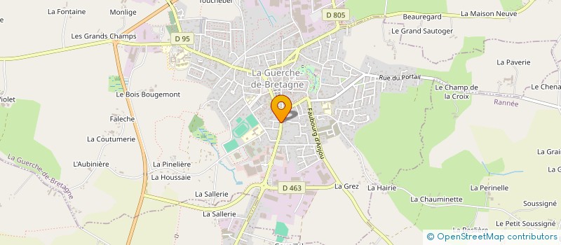 localisation de l'entreprise SCI LA SALLERIE  LA GUERCHE-DE-BRETAGNE