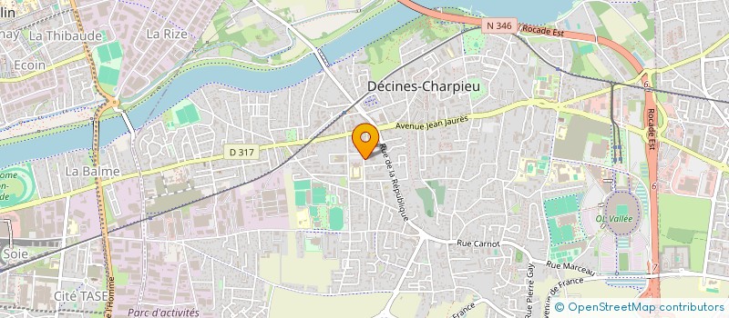 localisation de l'entreprise SCI LA SARRASIENNE  DECINES-CHARPIEU