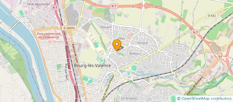 localisation de l'entreprise SCI LA SAUGE à BOURG-LES-VALENCE