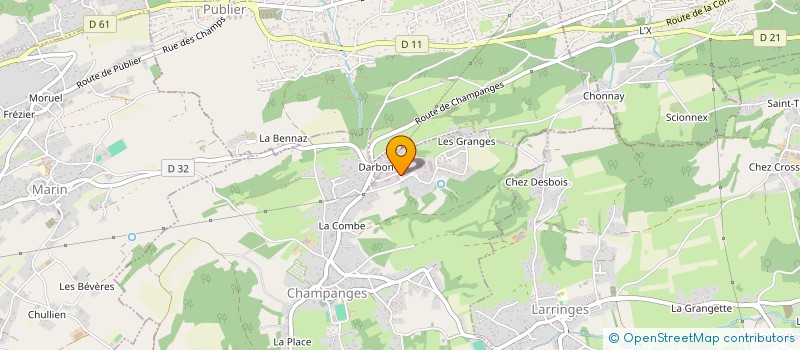 localisation de l'entreprise SCI LA SAVOUE  CHAMPANGES