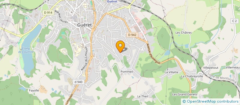 localisation de l'entreprise SCI LA SEBALINE II à GUERET