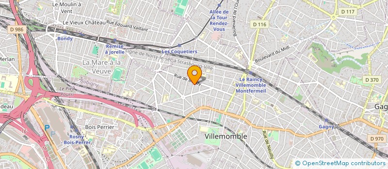 localisation de l'entreprise SCI LA SERRA à VILLEMOMBLE