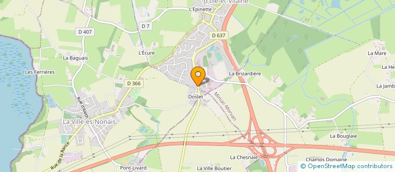 localisation de l'entreprise SCI LA SERRE  CHATEAUNEUF-D'ILLE-ET-VILAINE