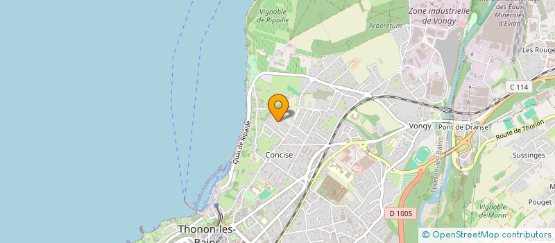localisation de l'entreprise SCI LA SERVAGNINE à THONON-LES-BAINS