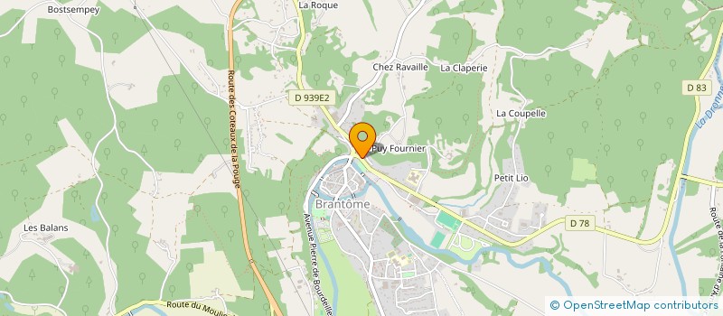 localisation de l'entreprise SCI LA SIVAUDIERE à BRANTOME EN PERIGORD