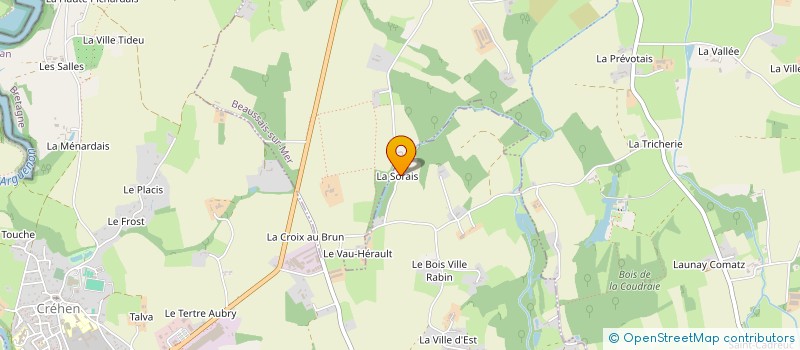 localisation de l'entreprise SCI LA SORAIS  CREHEN