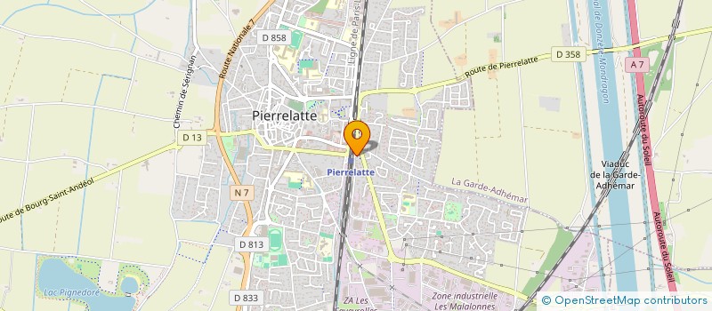localisation de l'entreprise SCI LA SORGUETTE à PIERRELATTE