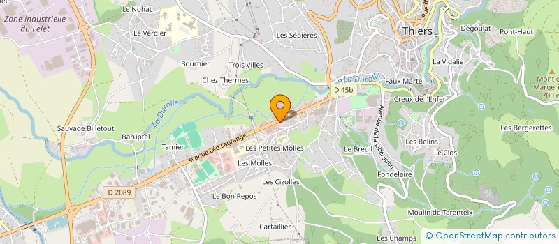 localisation de l'entreprise SCI LA SOURCE  THIERS