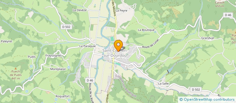 localisation de l'entreprise SCI LA SOURCE  CONQUES-EN-ROUERGUE