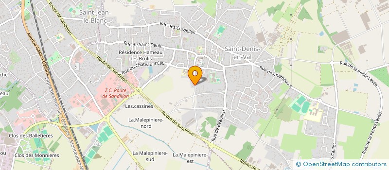 localisation de l'entreprise SCI LA SOURCE  SAINT-DENIS-EN-VAL