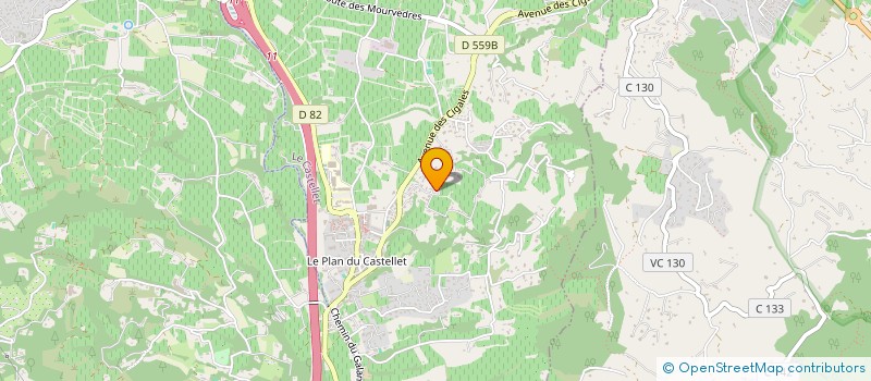 localisation de l'entreprise SCI LA SOURCE  LE CASTELLET