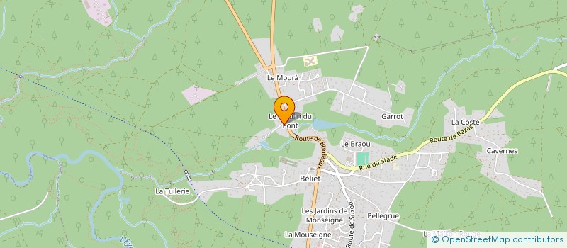 localisation de l'entreprise SCI LA SOURCE DES BRUYERES  BELIN-BELIET