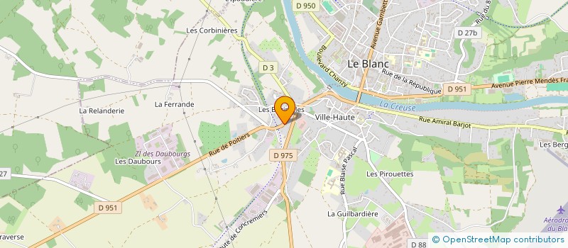 localisation de l'entreprise SCI LA STATION à LE BLANC