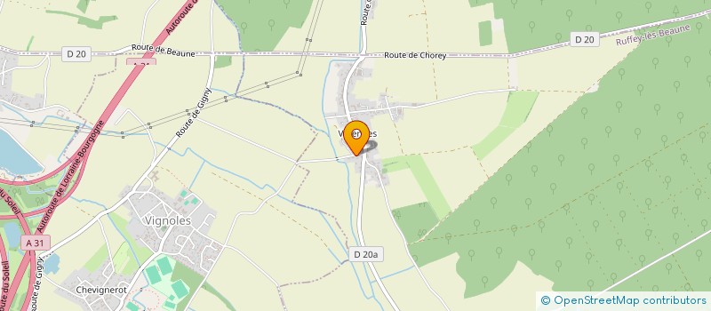 localisation de l'entreprise SCI LA TABLE  CHOREY-LES-BEAUNE