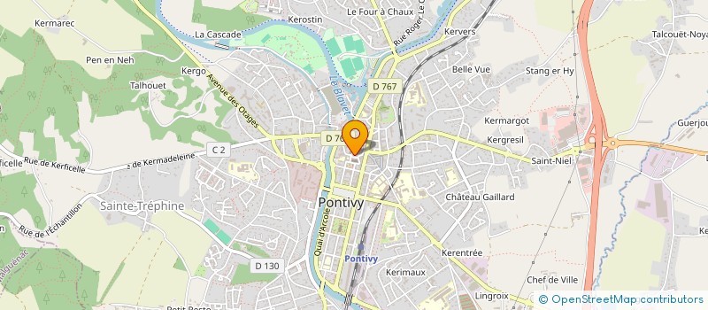 localisation de l'entreprise SCI LA TEINTURERIE AUDUREAU  PONTIVY