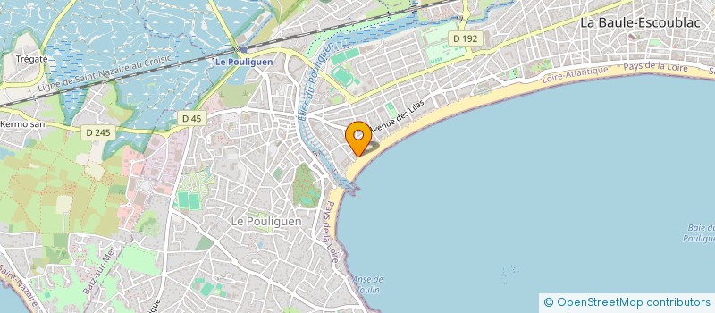 localisation de l'entreprise SCI LA TERRASSE DES EVENS  LA BAULE-ESCOUBLAC